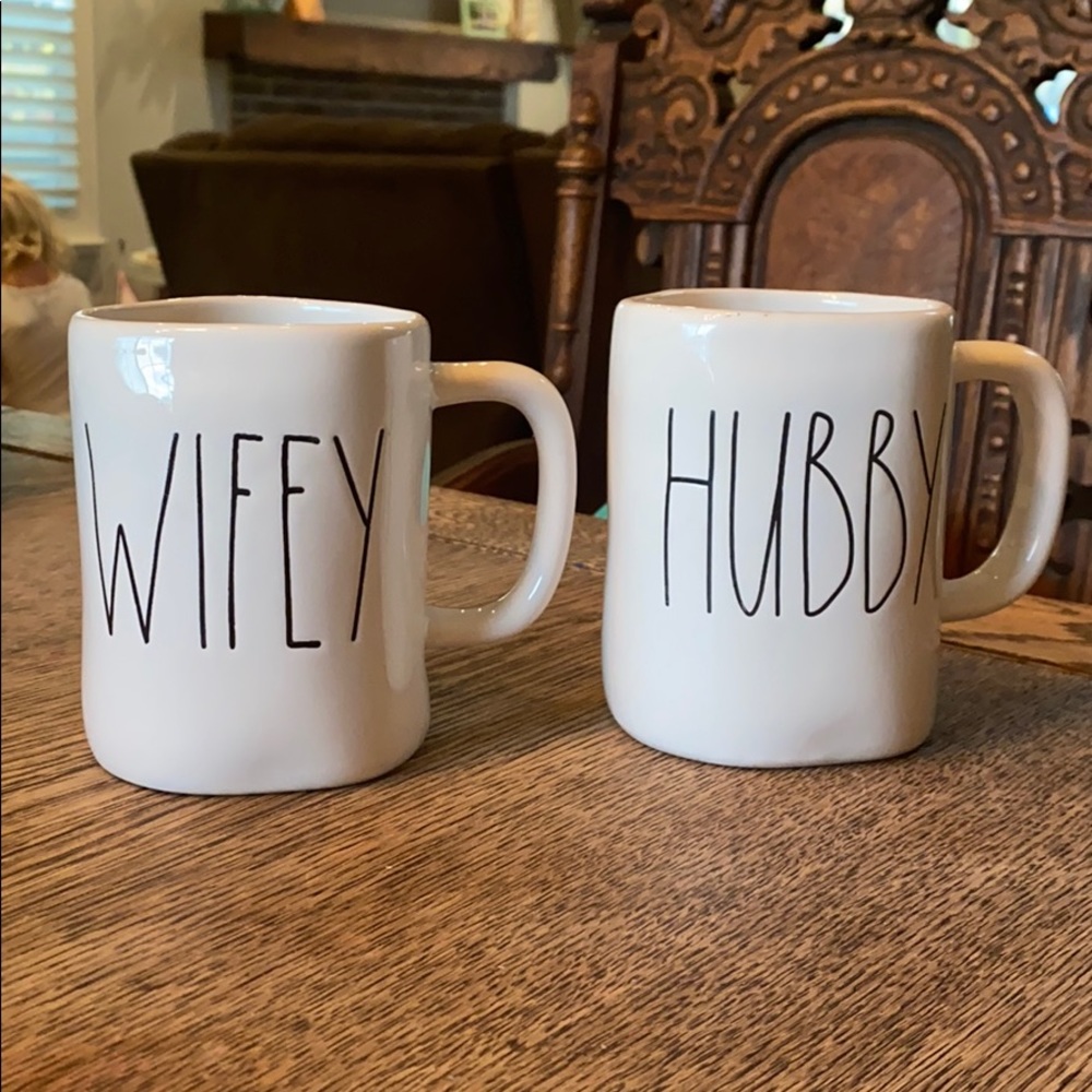 Rae Dunn Hubby & Wifey Mugs